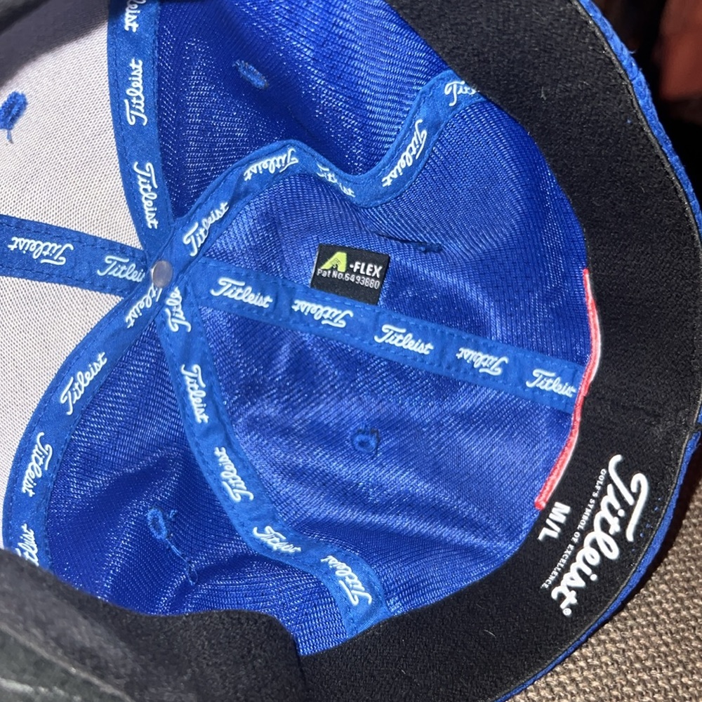 Titleist Pro V1 FootJoy Royal Blue White lettering fitted sports cap 🧢 golf hat - Picture 7 of 8